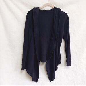 Necessities Dark Blue High Low Open Cardigan